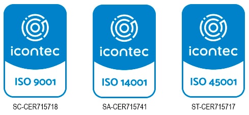 Certificaciones Auténtica Seguridad ISO 9001, ISO 14001 e ISO45001.